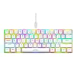 Ant Esports MK1300 V2 Mini RGB White Keyboard with Red Switches