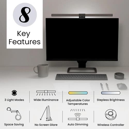 BenQ ScreenBar Halo Monitor Light Bar For Desk with Controller
