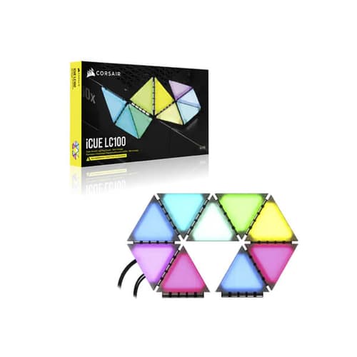Corsair iCUE LC100 Mini Triangle Case Accent RGB Lighting Panels (9X Tile Starter Kit)