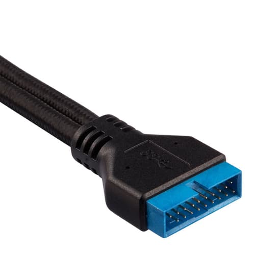 Corsair Premium Sleeved Front Panel Extension Kit - 30cm (Black)