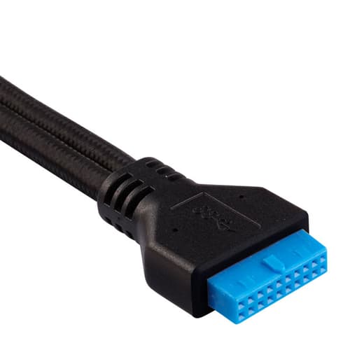 Corsair Premium Sleeved Front Panel Extension Kit - 30cm (Black)