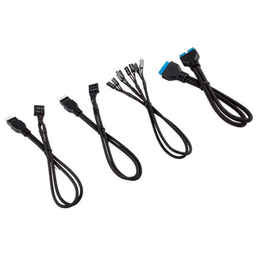 Corsair Premium Sleeved Front Panel Extension Kit - 30cm (Black)