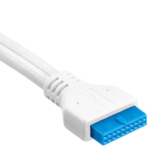 Corsair Premium Sleeved Front Panel Extension Kit - 30cm (White)