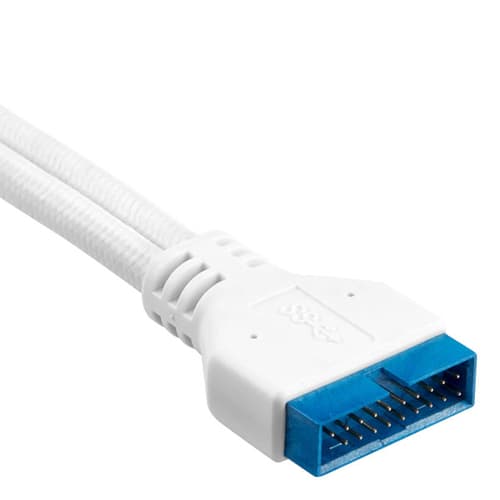 Corsair Premium Sleeved Front Panel Extension Kit - 30cm (White)