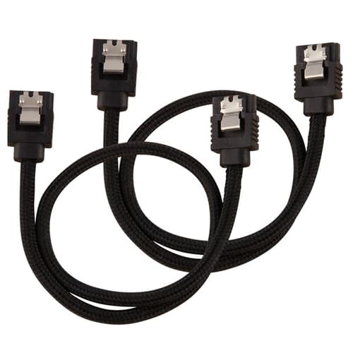 Corsair Premium Sleeved SATA 6Gbps Data Cable (Black)