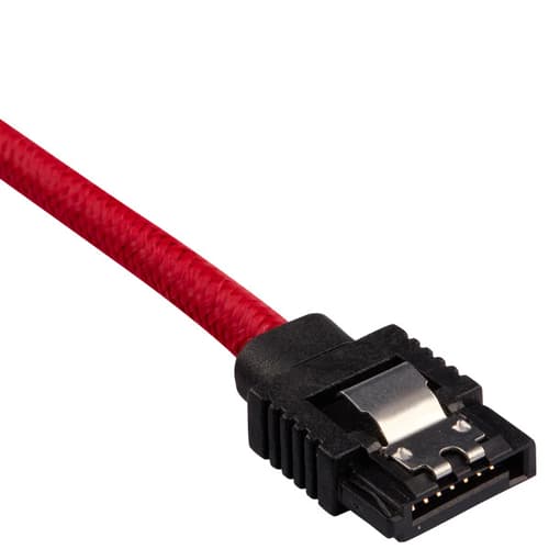 Corsair Premium Sleeved SATA 6Gbps 30cm Connector Cable (Red)