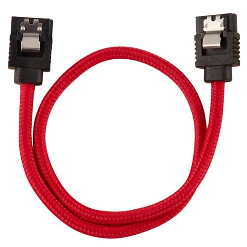 Corsair Premium Sleeved SATA 6Gbps 30cm Connector Cable (Red)
