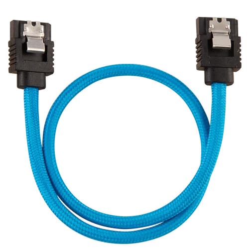 Corsair Premium Sleeved SATA 6Gbps 30cm Connector Cable (Blue)