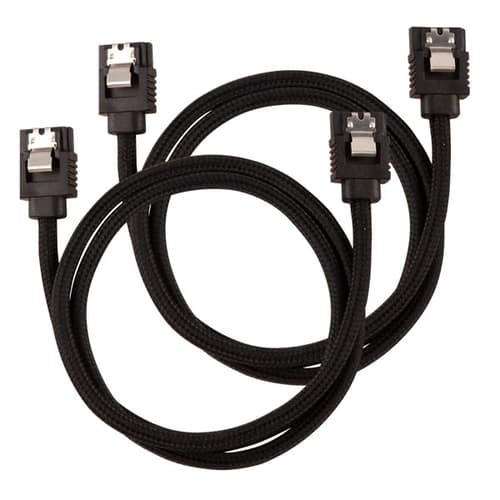 Corsair Premium Sleeved SATA 6Gbps 60cm Cable (Black)