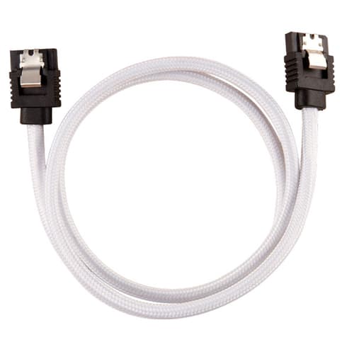 Corsair Premium Sleeved SATA 6Gbps 60cm Cable (White)