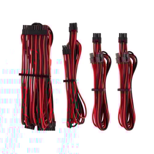 Corsair Premium Individually Sleeved PSU Cables (Red-Black)
