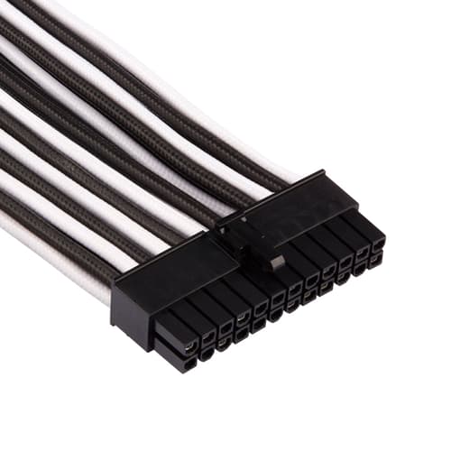 Corsair PSU Premium Sleeved Cables (White-Black)