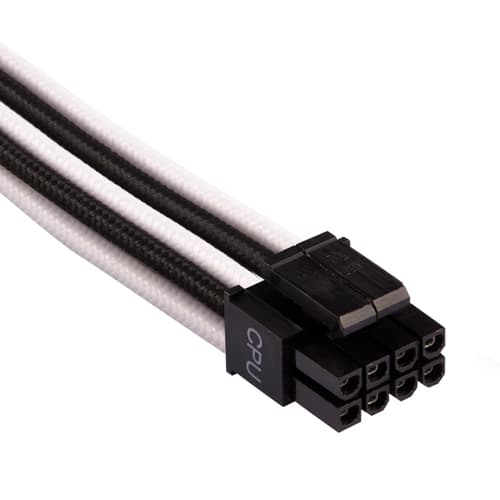 Corsair PSU Premium Sleeved Cables (White-Black)