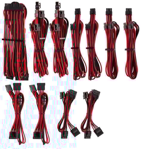 Corsair Premium Individually Sleeved PSU Pro Cables (Red-Black)