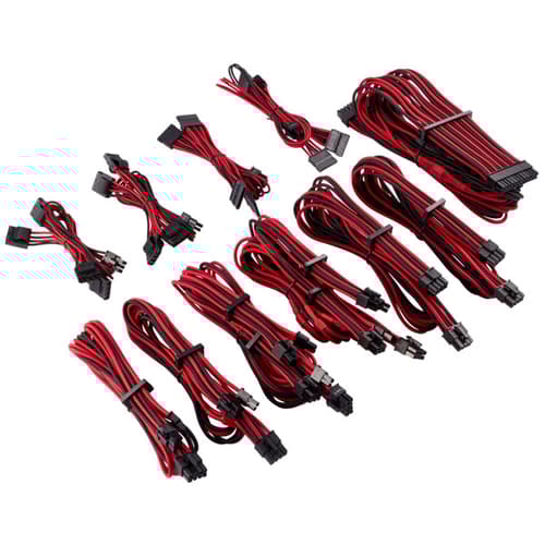 Corsair Premium Individually Sleeved PSU Pro Cables (Red-Black)