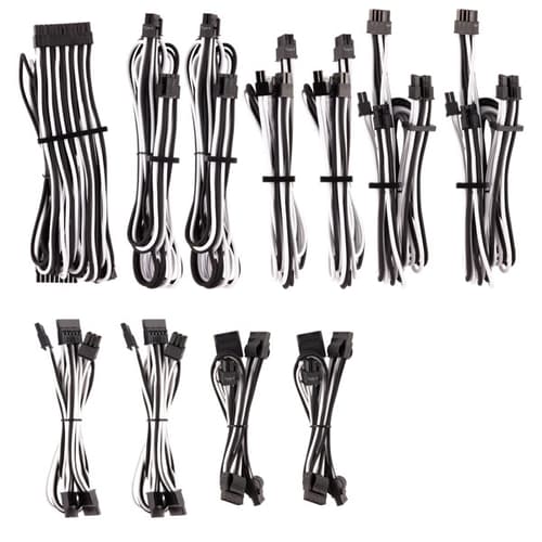 Corsair Premium Individually Sleeved PSU Pro Cables (White-Black)