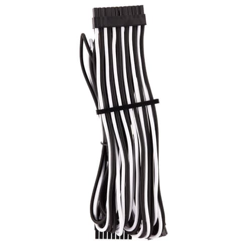 Corsair Premium Individually Sleeved ATX 24 Pin Cable (White-Black)