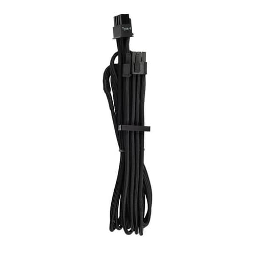 Corsair Single Connector PCIe Sleeved Cables Type 4 Gen 4 (Black)