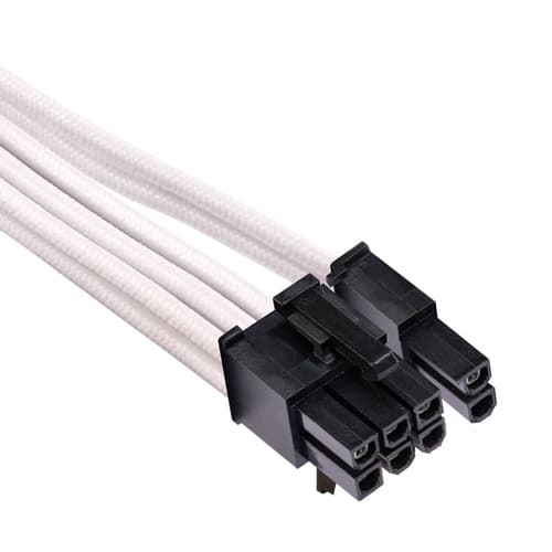 Corsair Premium Individually Sleeved PCIe Cable Dual-Pin Connector (White)