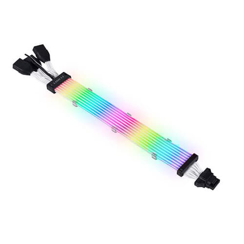 Lian Li Strimer Plus V2 8-Pin ARGB Extension Cable for RTX 40 Series GPU (8 Light guide, 335mm, 108 LEDs)