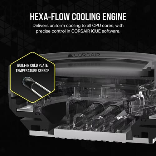 CORSAIR iCUE XC7 RGB ELITE LCD CPU Water Block (1700/AM5) – Stealth Gray