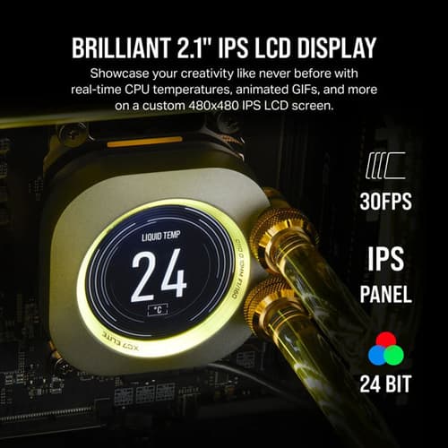 CORSAIR iCUE XC7 RGB ELITE LCD CPU Water Block (1700/AM5) – Stealth Gray