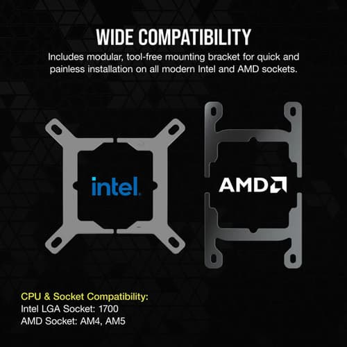 CORSAIR iCUE XC7 RGB ELITE LCD CPU Water Block (1700/AM5) – White
