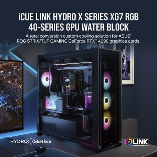 CORSAIR Hydro X Series iCUE LINK XG7 RGB 40-SERIES GPU Water Block (4090 STRIX/TUF)