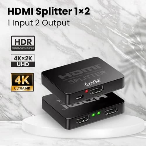 EVM HDS12 HDMI Splitter 1 Input 2 Output