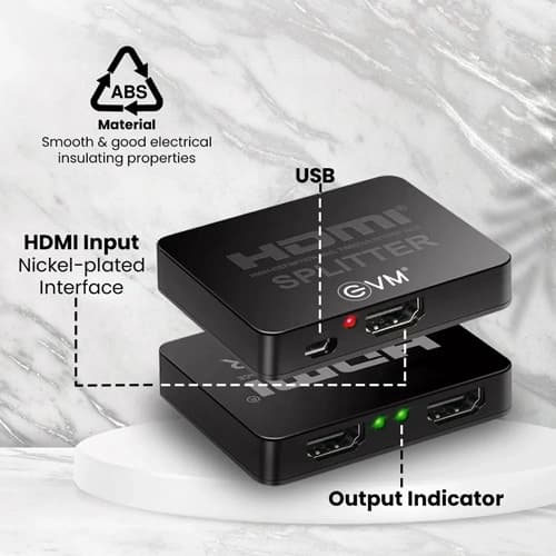 EVM HDS12 HDMI Splitter 1 Input 2 Output