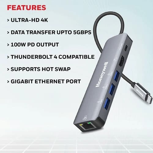 Honeywell 6 in 1 Type-C Docking Station