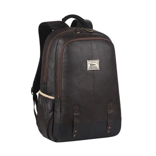Gear Classic Faux Leather Brown-Black Laptop Backpack