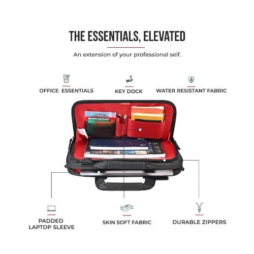 Gear Vector Black-Red Laptop Messenger Bag