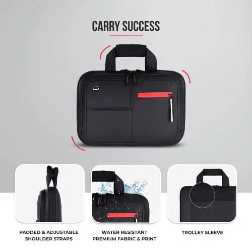 Gear Vector Black-Red Laptop Messenger Bag