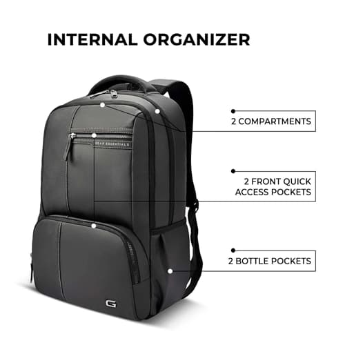 Gear Vintage 4 Anti-Theft Faux Leather Laptop Backpack