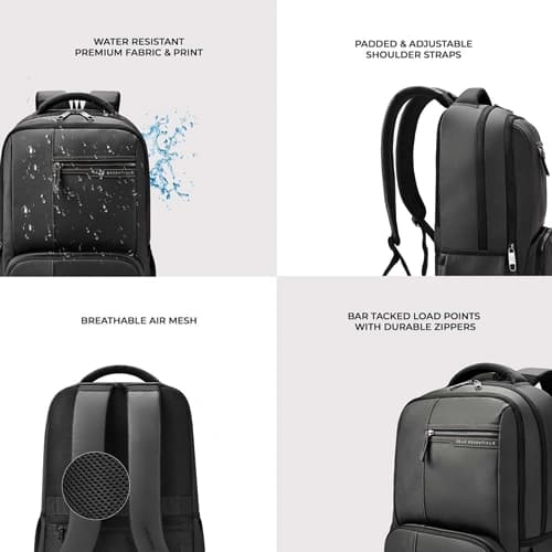 Gear Vintage 4 Anti-Theft Faux Leather Laptop Backpack