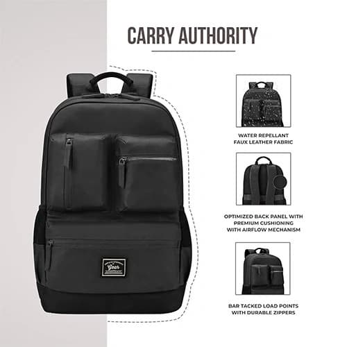 Gear Vintage Boxy Faux Leather Laptop Backpack