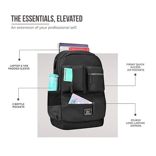 Gear Vintage Boxy Faux Leather Laptop Backpack