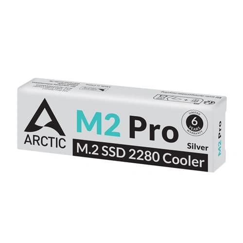 Arctic M2 Pro Silver SSD Cooler for M.2 Drives