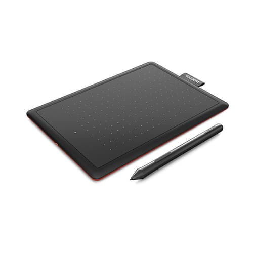 One by Wacom Black/Red Medium Digital Pen Tablet