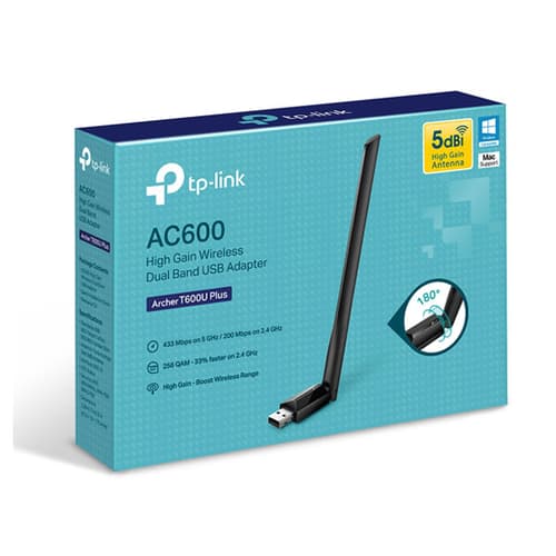 TP-Link Archer T600U Plus AC600 Dual Band USB Adapter