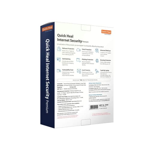Quick Heal Internet Security 2 User 1 Year