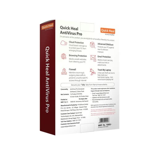Quick Heal Pro 2 User 1 Year