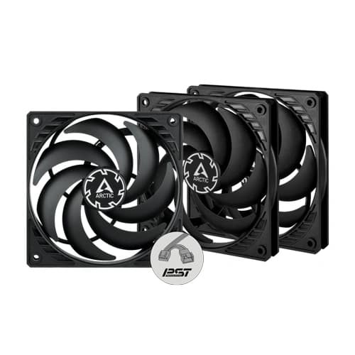 Arctic P12 Slim PWM PST Triple Pack 120mm Cabinet Fan