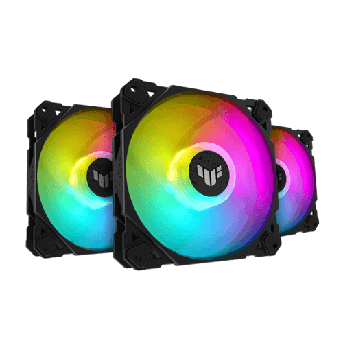 Asus TUF Gaming TF120 ARGB Black – 120mm Cabinet Fan with ARGB Controller (Triple Pack)