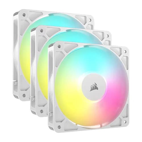 Corsair RS120 ARGB White 120mm PWM Cabinet Fan (Triple Pack)