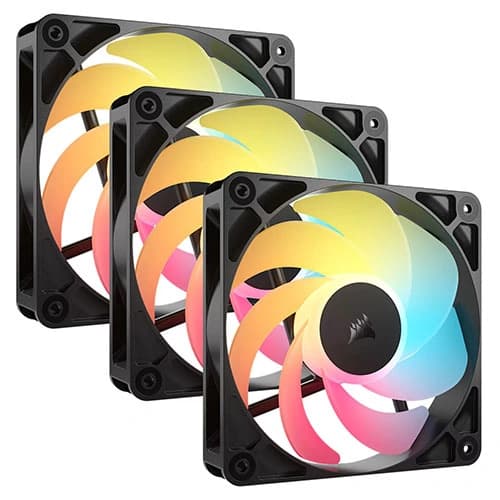 Corsair RS120-R ARGB 120mm PWM Reverse Cabinet Fan (Triple Pack)