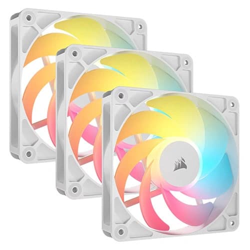 Corsair RS120-R ARGB 120mm White PWM Reverse Cabinet Fan (Triple Pack)