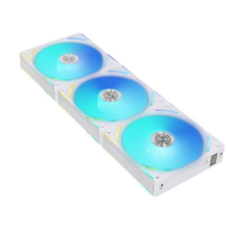 Lian Li UNI Fan AL120 V2 ARGB White 120mm Cabinet Fan with ARGB Controller (Triple Pack)