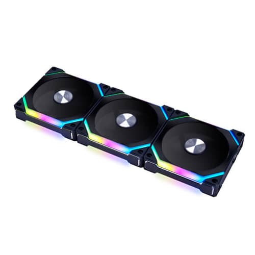 Lian Li UNI Fan SL120 V2 ARGB Cabinet Fan with Controller - Black (Triple Pack)
